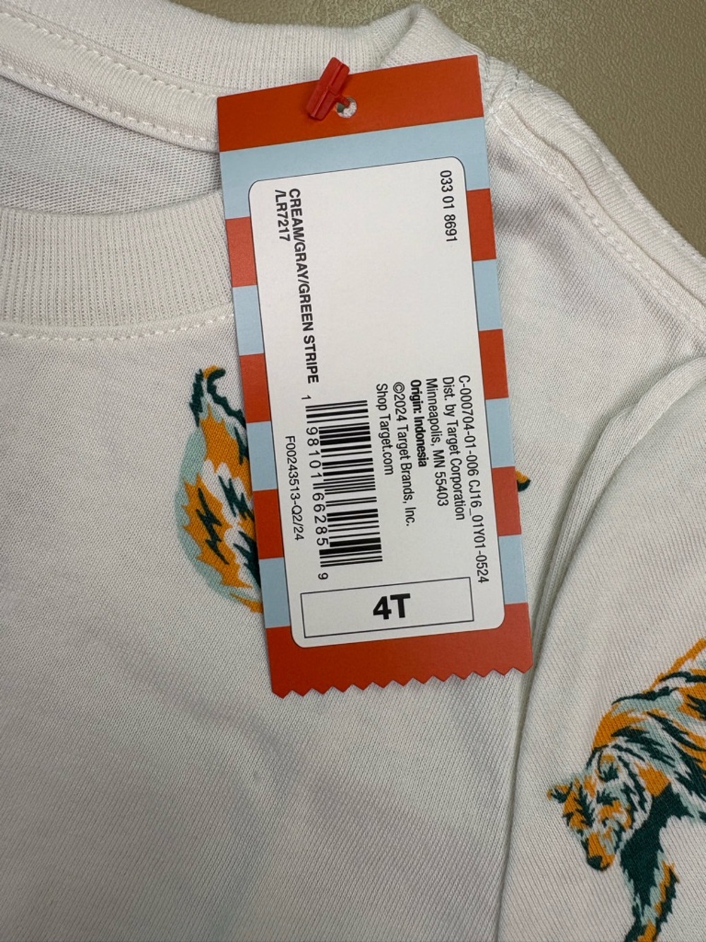 Cat Jack Boys 4T T Shirt Bundle 3 Pack Tiger Stripe Raglan Short Sleeve - Picture 5 of 15